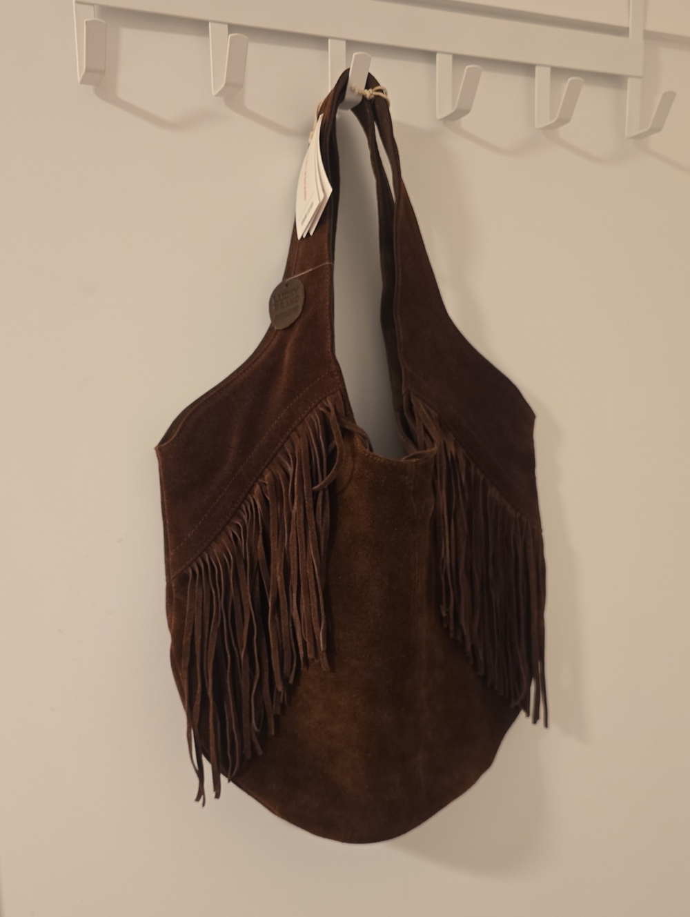 Lucky Brand Brown Suede Fringe Shoulder Bag - Women